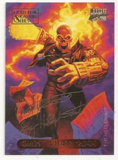 1994 Marvel Masterpieces, Goid Foil Signature, Ghost rider 2099 #43, 2 scans
