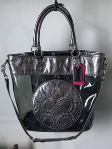 coach clear plastic handbolsas