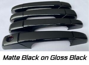 Custom Matte Black on Gloss Black Door Handle Covers 2007-2013 GMC Sierra