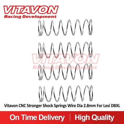 Vitavon DBXL E2.0 DBXL GAS Stronger Shock Springs Wire Dia 2.8mm for Losi Silver - Image 1 of 4