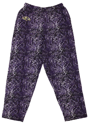 Zubaz NFL Football Men's Baltimore Ravens Post Pattern Pants Cover