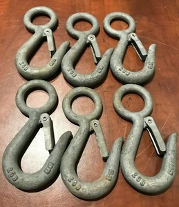 (Confezione da 6) Ganci a scatto zincati forgiati originali Crosby 9/16" WLL 1000 libbre. 1023074 - Foto 1 di 8