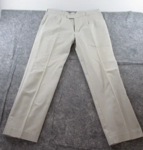 Farrah Classics Chino Pants/Trousers 97/77 W37 L30 Bone Cotton Wrinkle Free - Picture 1 of 13