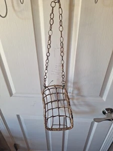VTG Wicker Hanging Air Plant Holder Boho Home Decor Retro - Picture 1 of 6