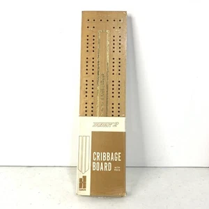 Cribbage Board Game Vintage Wooden With Pegs New Sealed NOS - Picture 1 of 5