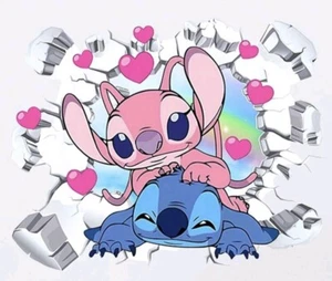 Stitch und Engel Aufkleber 50 x 40 cm, Neu - Bild 1 von 1