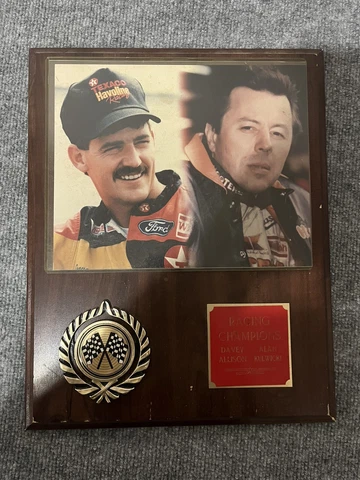 Davey Allison /Alan Kulwicki Wooden Memorial Plaque 1993 Cover
