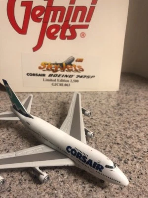 GJ LE 400 escala diecast modelo Corsair Boeing 747SP-44 avión comercial F-GTOM Foto 1 de 4