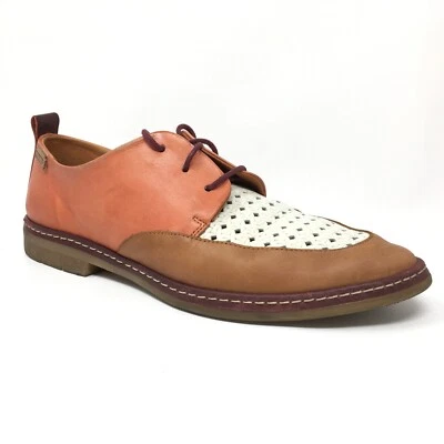 Pikolinos Santander Oxfords Shoes Womens Size 9.5-10 US 40 EU Orange Brown White - Image 1 of 4