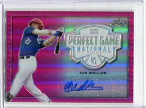 2020 Leaf Perfect Game Autographs Metal Pink Prismatic Ian Moller Auto 4/5