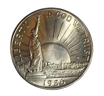 USA 1/2 DOLLAR 100TH ANNIVERSARY- STATUE OF LIBERTY 1986 - Image 1 of 3