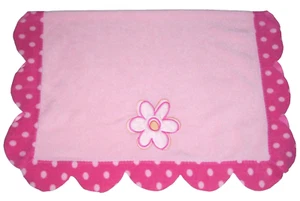 Manta bebé Carters Child of Mine rosa polar flor lunares festoneada - Imagen 1 de 2