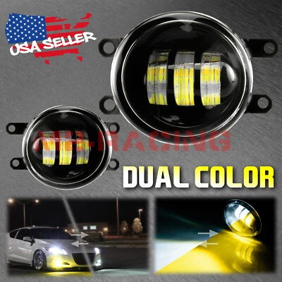 White/Yellow Dual Color 20W High Power LED Fog Light Kit For 06-14 Toyota Camry Foto 1 de 4