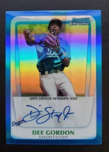2011 Bowman Chrome Dee Gordon Blue Refractor Prospect Auto 78/150 #BCP80 Dodgers - Bild 1 von 3