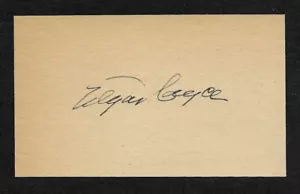 Autógrafo Edgar Cayce reimpreso en tarjeta original genuina década de 1920 3X5 - Imagen 1 de 1