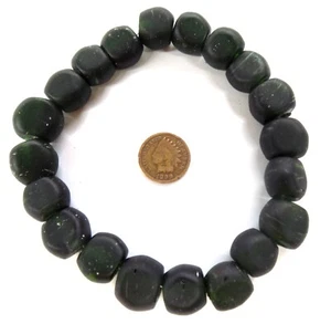 1650 - 1770 Rock Island Site Trade Beads Hunter Green African BIN T Stock READ! - Picture 1 of 2