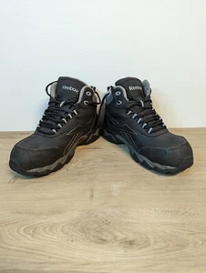 Reebok Work Beamer RB1067 Comp Toe EH Hiker Work Boots Black Size 7M woman's 9 - Picture 1 of 9