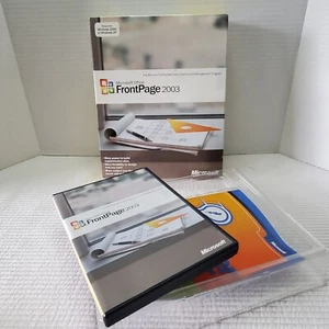 Microsoft Office Front Page 2003 Program Box Original Product Key Build Web Site - Picture 1 of 15