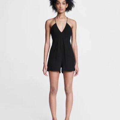 NEW rag & bone Size 6 Strappy Black Mimi Shorts Romper Dress $395 - Image 1 of 4