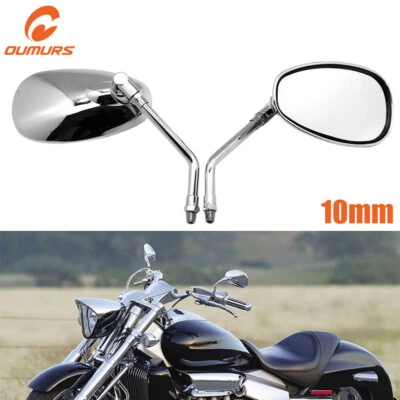 Espejos retrovisores laterales de motocicleta 10 mm para Honda Shadow Spirit 750 1100 VTX1300 VTX1800 Foto 1 de 4