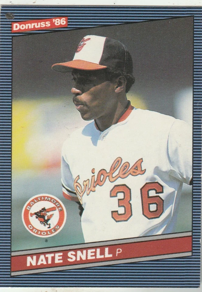 FREE SHIPPING-MINT-1986 Donruss Nate Snell #367 ORIOLES PLUS BONUS CARDS - Image 1 of 1