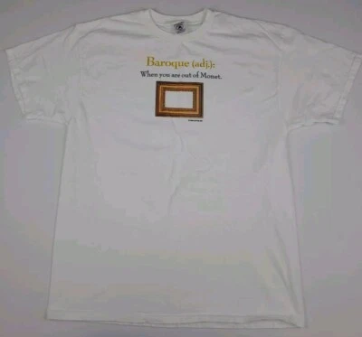 Camiseta De Colección Barroca Cuando Fuera de Monet Arte Artista Broma Estampado De Colección Rara Años 90 EE. UU. Foto 1 de 4