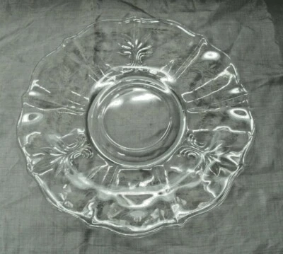 Vtg Fostoria CHINTZ Baroque 10-1/2" Cracker Cake Serving Plate Etched #6026 EC - Image 1 of 4