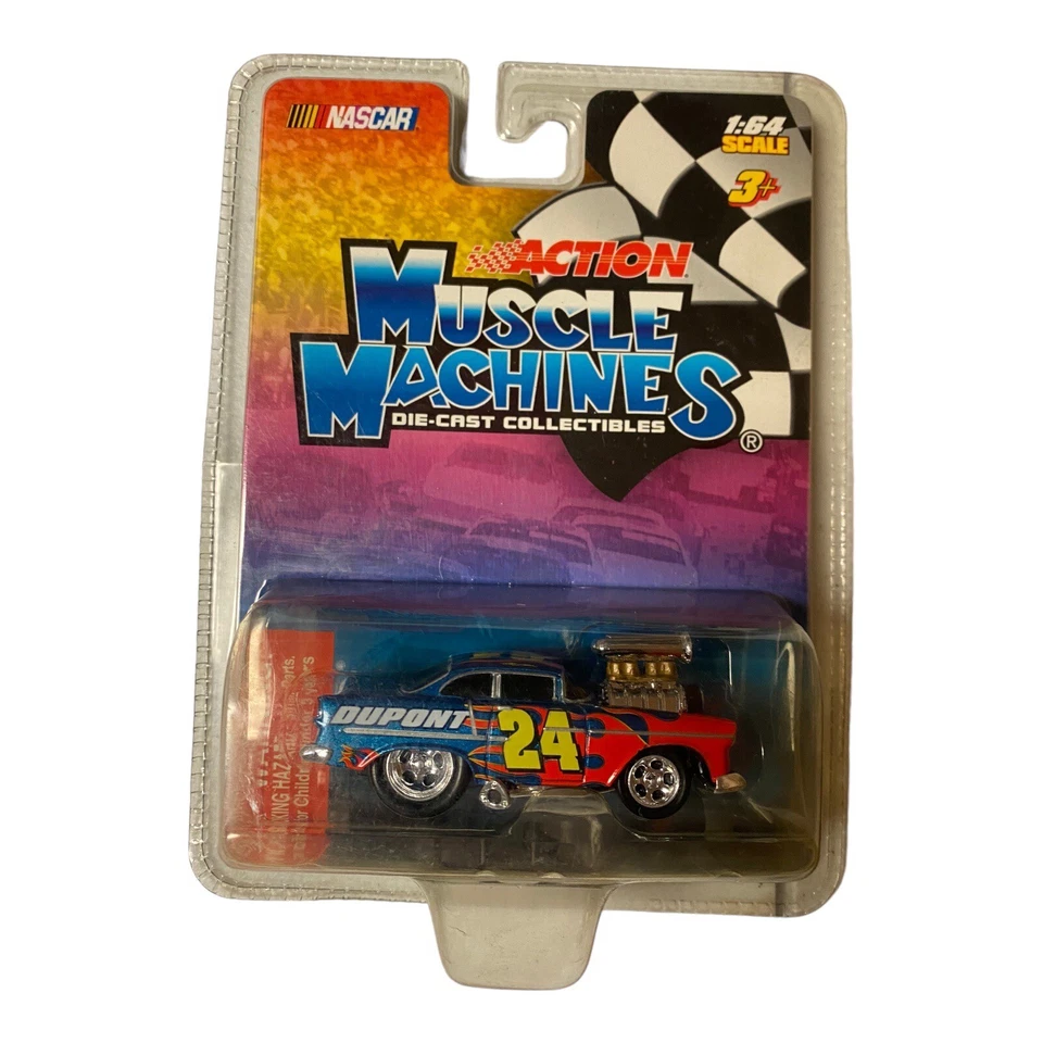 Action Muscle Machines Jeff Gordon #24 DuPont '55 Chevrolet Bel Air Nascar Foto 1 de 1