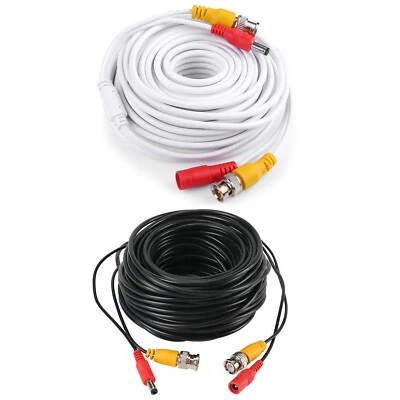 Security Camera Video Cable BNC RCA DVR CCTV Surveillance Extension Wire Cord - Image 1 of 4