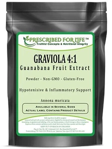 Graviola - 4:1 polvo de extracto de pulpa de fruta de guanábana (Annona muricata), 4 oz (113 g) - Imagen 1 de 1