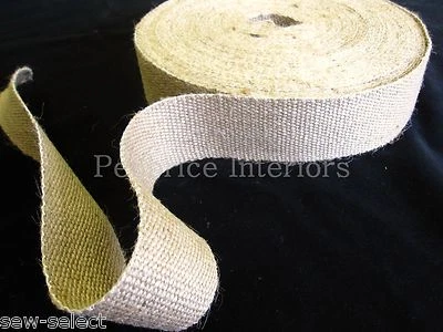 SEW-SELECT Reel of STRONG jute upholstery chair webbing roll seat seating tape - 33mt 2" w