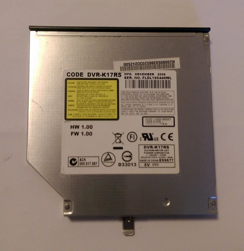 PIONEER DVD-ROM Laptop Drive  - DVR-K17RS - Image 1 of 1