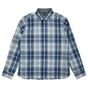 Van Heusen Mens Insignia Blue Long Sleeve Slim Fit Button-Down Shirt - Picture 1 of 2