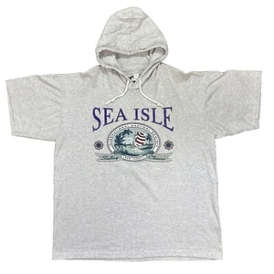 Vintage Sea Isle New Jersey Sailing T Shirt Hoodie USA Made Men's Size XL - Picture 1 of 6
