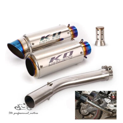 Silenciador trasero tubo de enlace de escape azul sistema antideslizante para Yamaha YZF R6 1998-2005 Foto 1 de 4