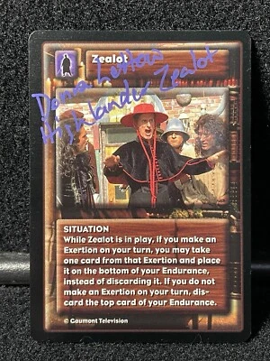 RARE! Highlander CCG Card SIGNED ZEALOT Author DONNA LETTOW - Image 1 of 2