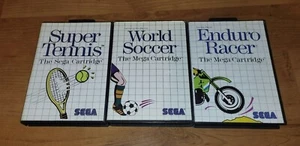3 Master System Spiele (Enduro Racer, World Soccer, Super Tennis), Guter Zustand - Bild 1 von 10