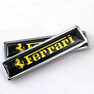 2x Car Side Fender Emblems for Ferrari Rear Badge Logo Stickers Decal Styling