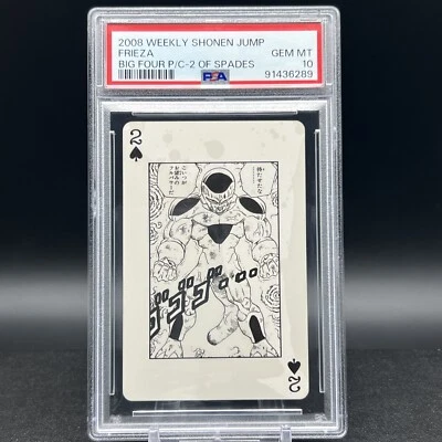 Tarjeta de juego Freezer 2 of Spades PSA 10 Dragon Ball 2008 Shonen Jump Foto 1 de 2