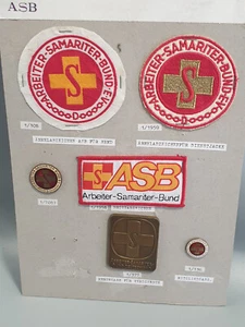 6x ASB Arbeiter Samariter Bund Orden Stoffabzeichen Mitgliedsabz. Ehrenplakette - Bild 1 von 6