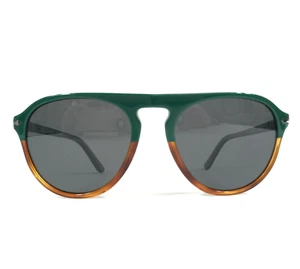 Persol Sunglasses 3302-S 1175/48 Green Brown Aviator Frames with Gray Polarized - Picture 1 of 12