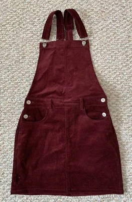 Vestido Love Tree Junior Borgoña Pana Mono Jersey Bolsillos Elástico Talla S Foto 1 de 4