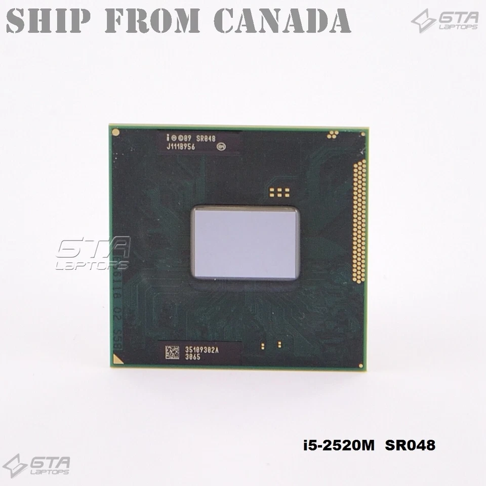 Intel Core i5-2520M 2.50GHz SR048 Socket G2 Dual-Core Mobile CPU  - Image 1 of 1