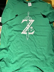 T-shirt The Legend Of Zelda Master Sword Symbol taglia M verde solo immagine frontale - Foto 1 di 4