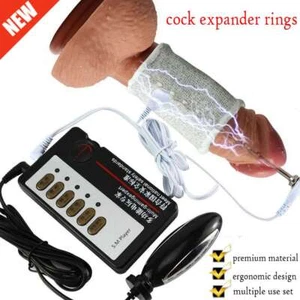 Electro E-Stim S-hock Male Men Penis Enhancer Penis Rings Therapy Kit Set US - Picture 1 of 12