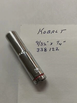 KOBALT    9/32" x 1/4" DR  DEEP SOCKET  6 Point  # 338122 Free USA Shipping - Image 1 of 3