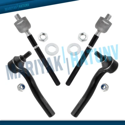 4PCS Inner Outer Tie Rod End Set For 2002 - 2007 2008 2009 2010 Lexus SC430 4.3L - Image 1 of 4