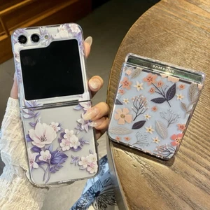 For Samsung Galaxy Z Flip5 Flip4 Flip3 Flower Hand Chain Clear Hard Case Cover - Picture 1 of 13