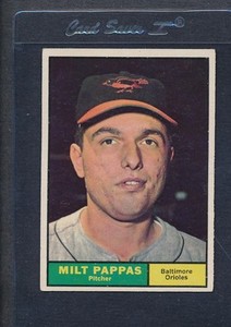 1961 Topps #295 Milt Pappas Orioles VG/EX *855