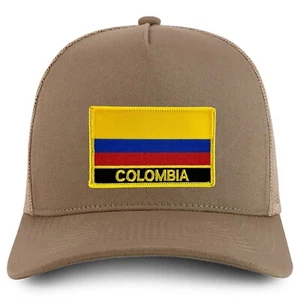 Colombia Flag Embroidered Patch 5 Panel Pro Style Mesh Back Cap - Free shipping - Picture 1 of 20